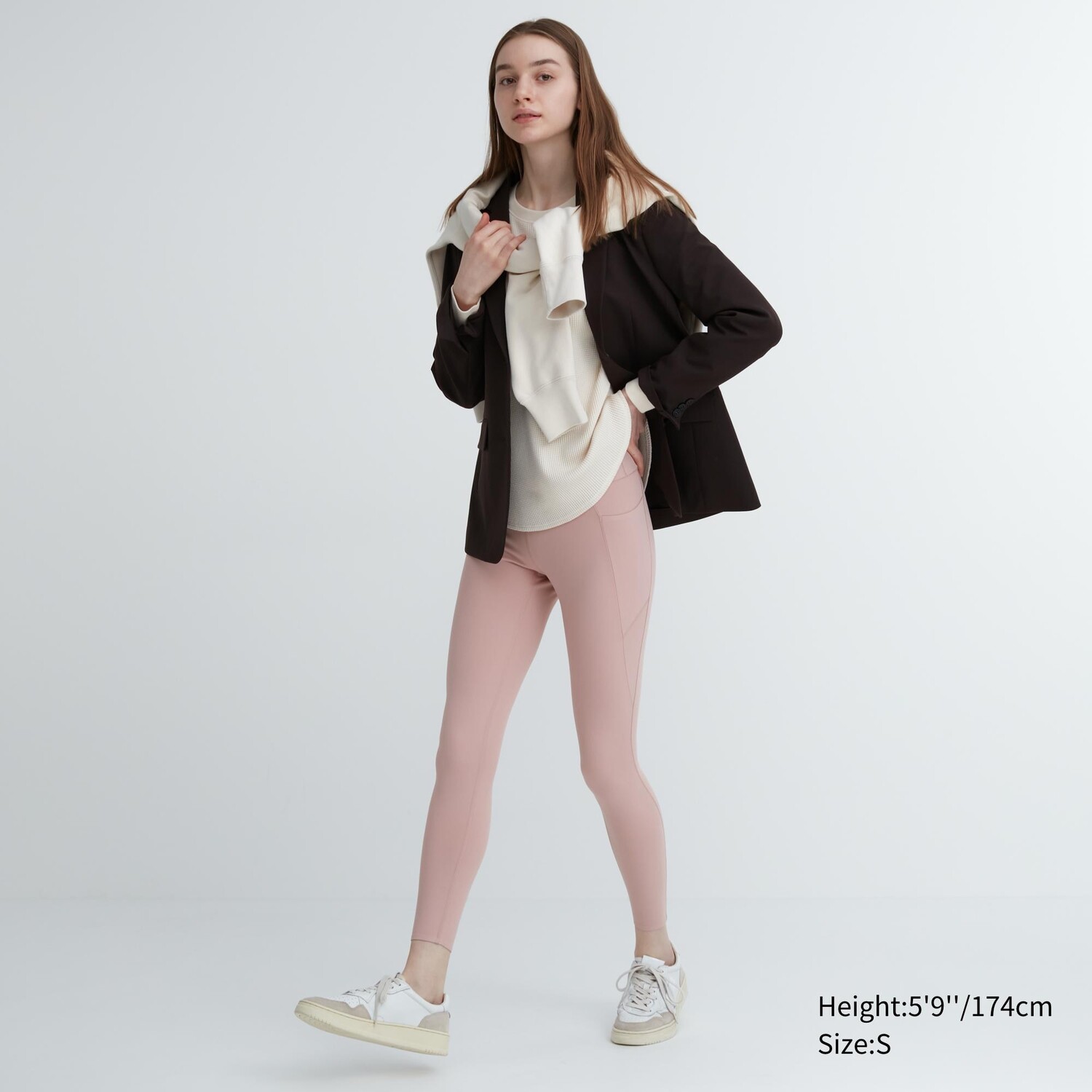 

Мягкие леггинсы AIRism с защитой от ультрафиолета (с карманами) Uniqlo, розовый