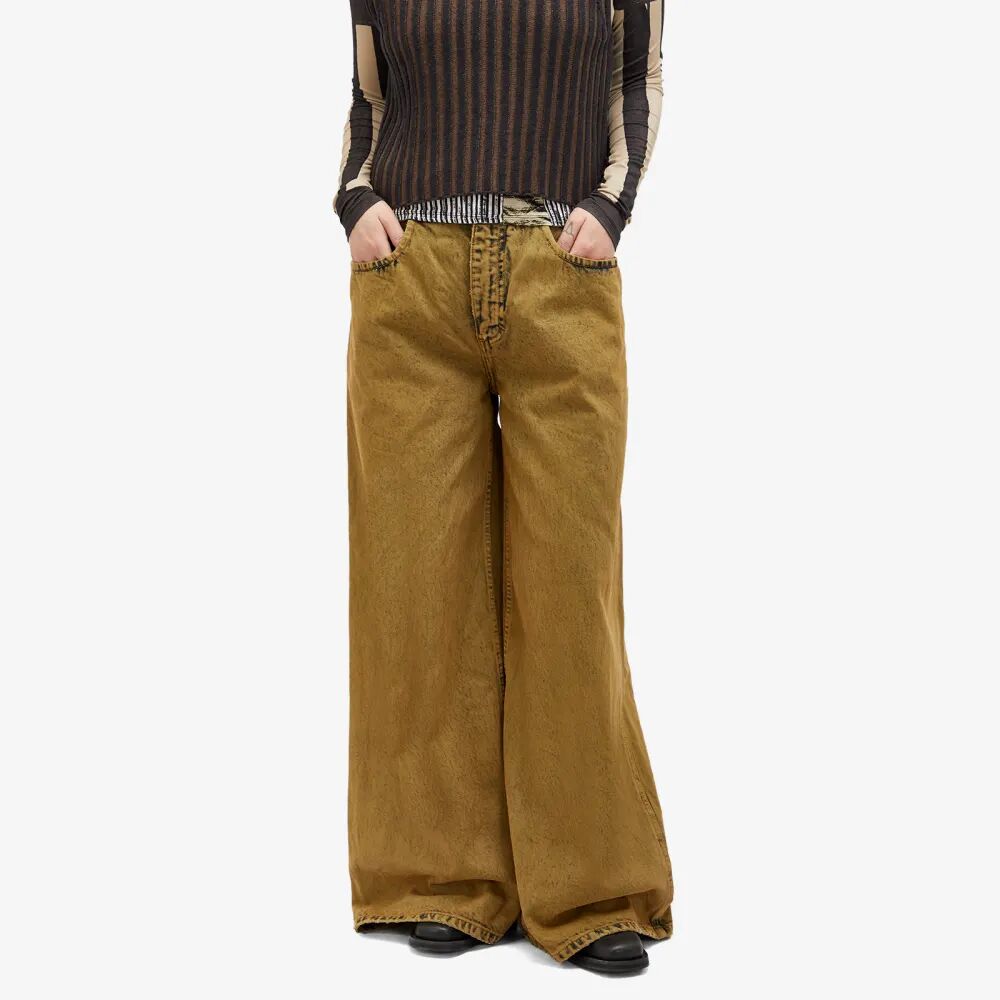 Ультраширокие джинсы Eckhaus Latta, коричневый