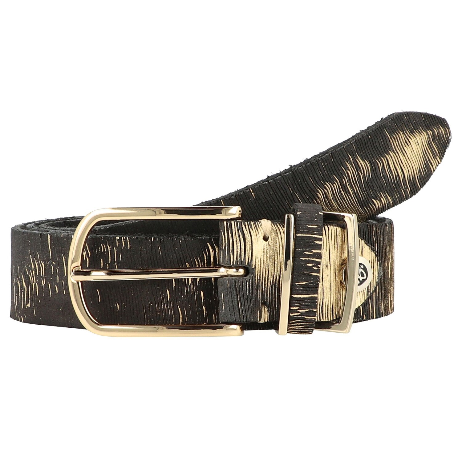 

Ремень b.belt Leder, цвет schwarz/gold metallic