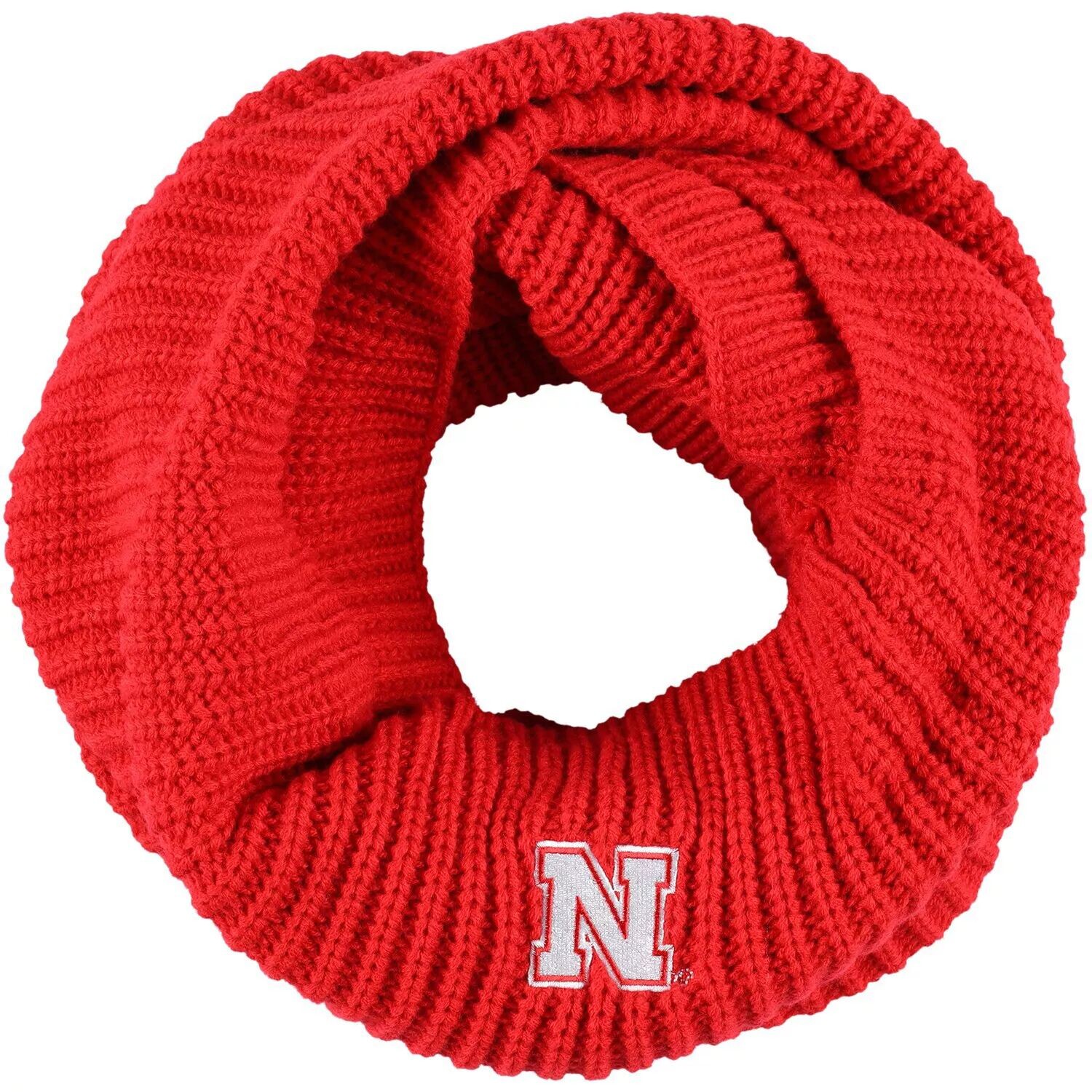 

Женский вязаный шарф с капюшоном ZooZatz Nebraska Huskers Infinity