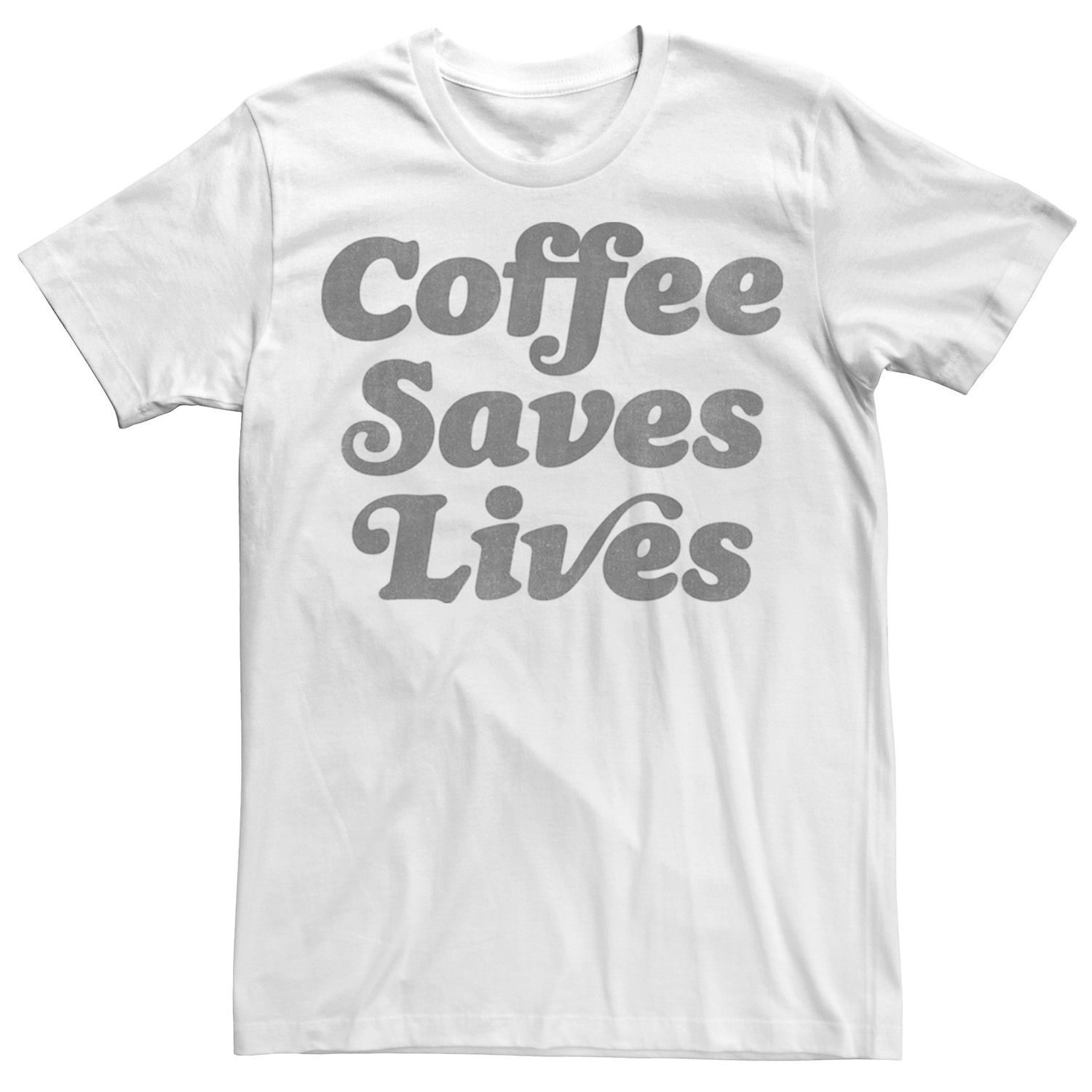 Мужская модная футболка «Кофе спасает жизни» Licensed Character