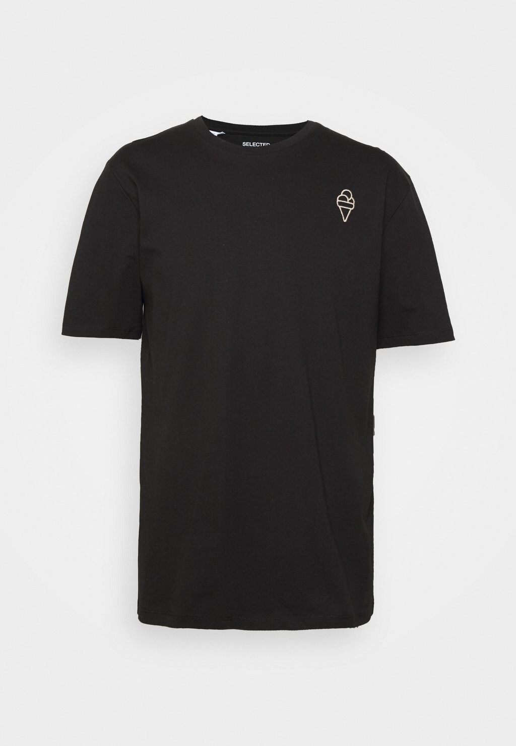 

Базовая футболка Slhregrass Oneck Tee Selected, черный