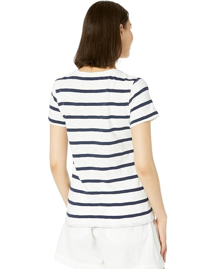 

Футболка Lilla P Striped Slub Short Sleeve Crew Tee, цвет Navy Stripe