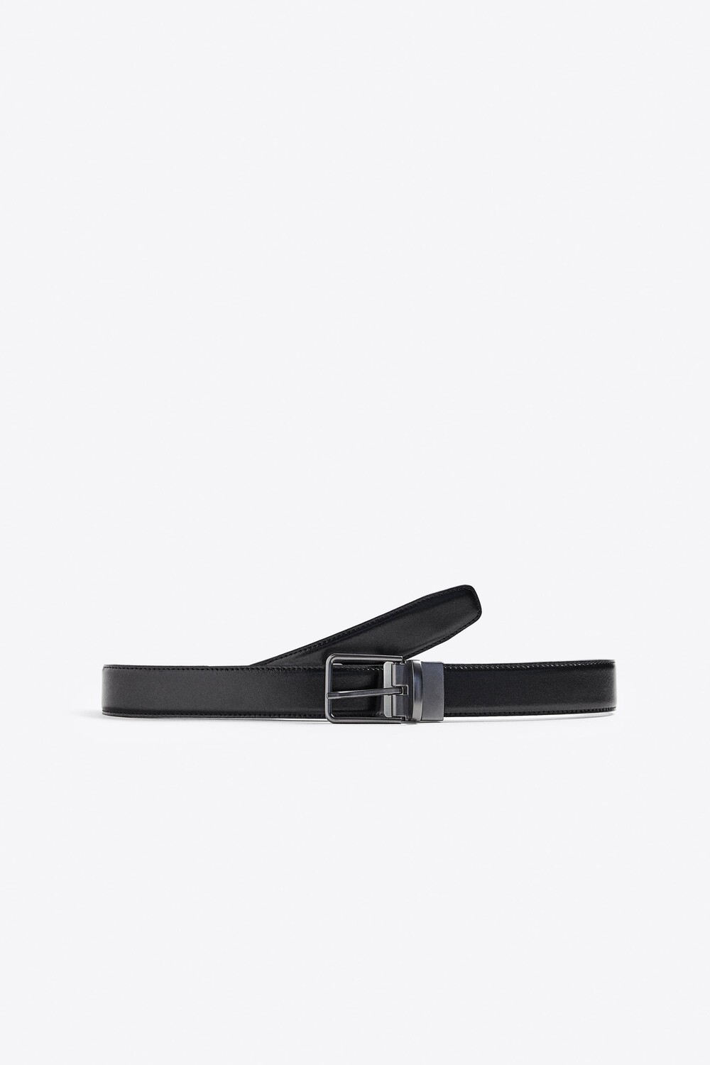 

Двусторонний кожаный ремень Zara, черный