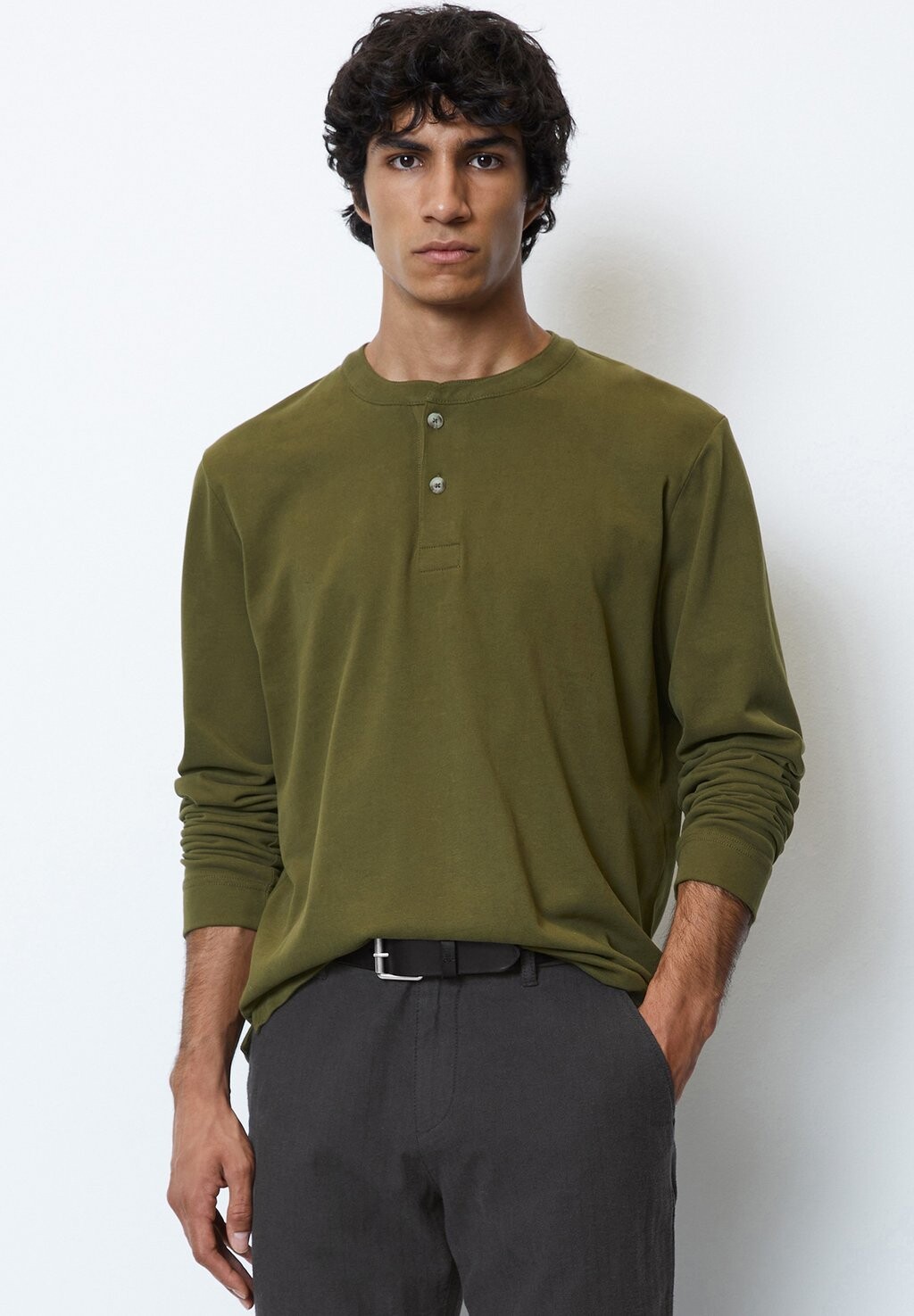 

Рубашка с длинным рукавом SERAFINO REGULAR AUS SOFTEM HEAVY Marc O'Polo, цвет spanish moss