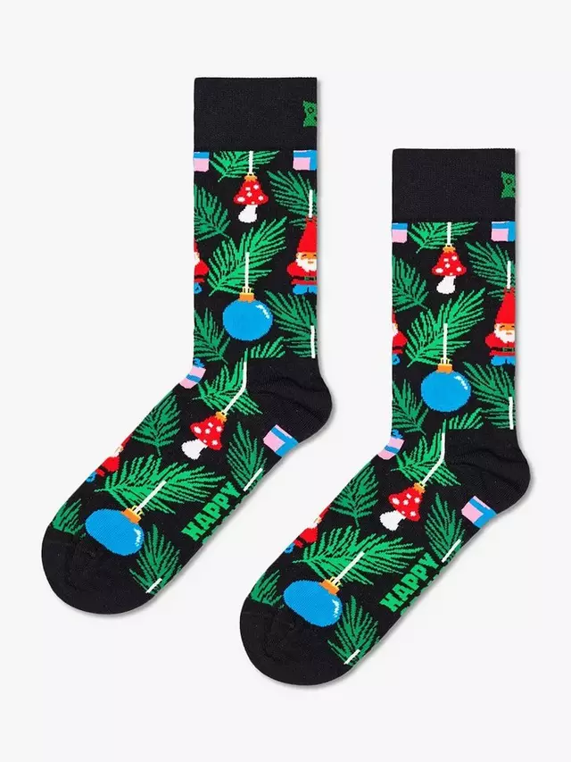 

Носки Happy Socks Mushrooms, Christmas Gnomes and Classic Baubles, цвет black/multi