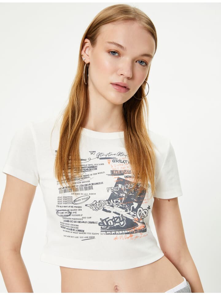 

Футболка KOTON T shirt, экрю