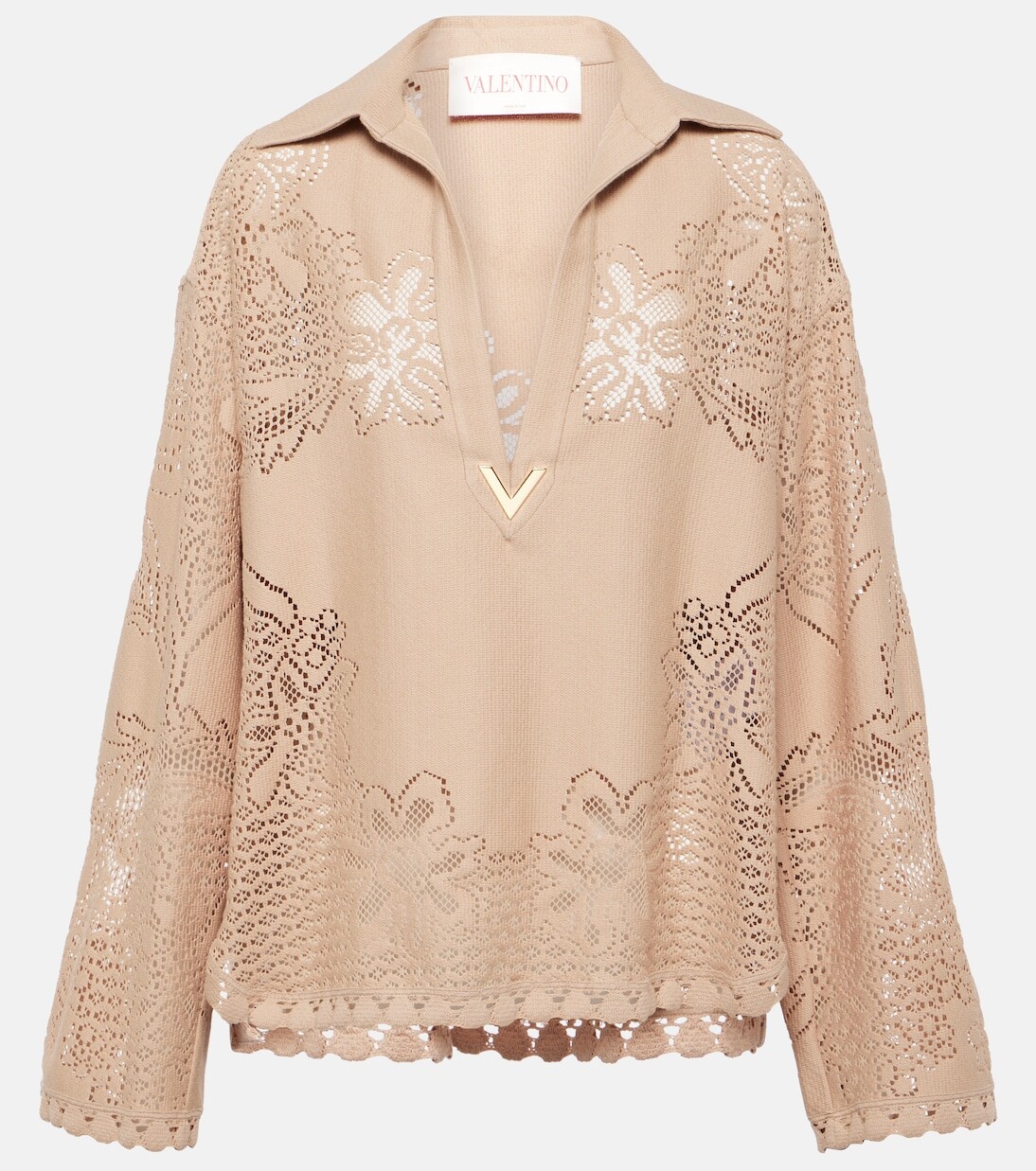 

Блуза из гипюрового кружева vgold Valentino, розовый