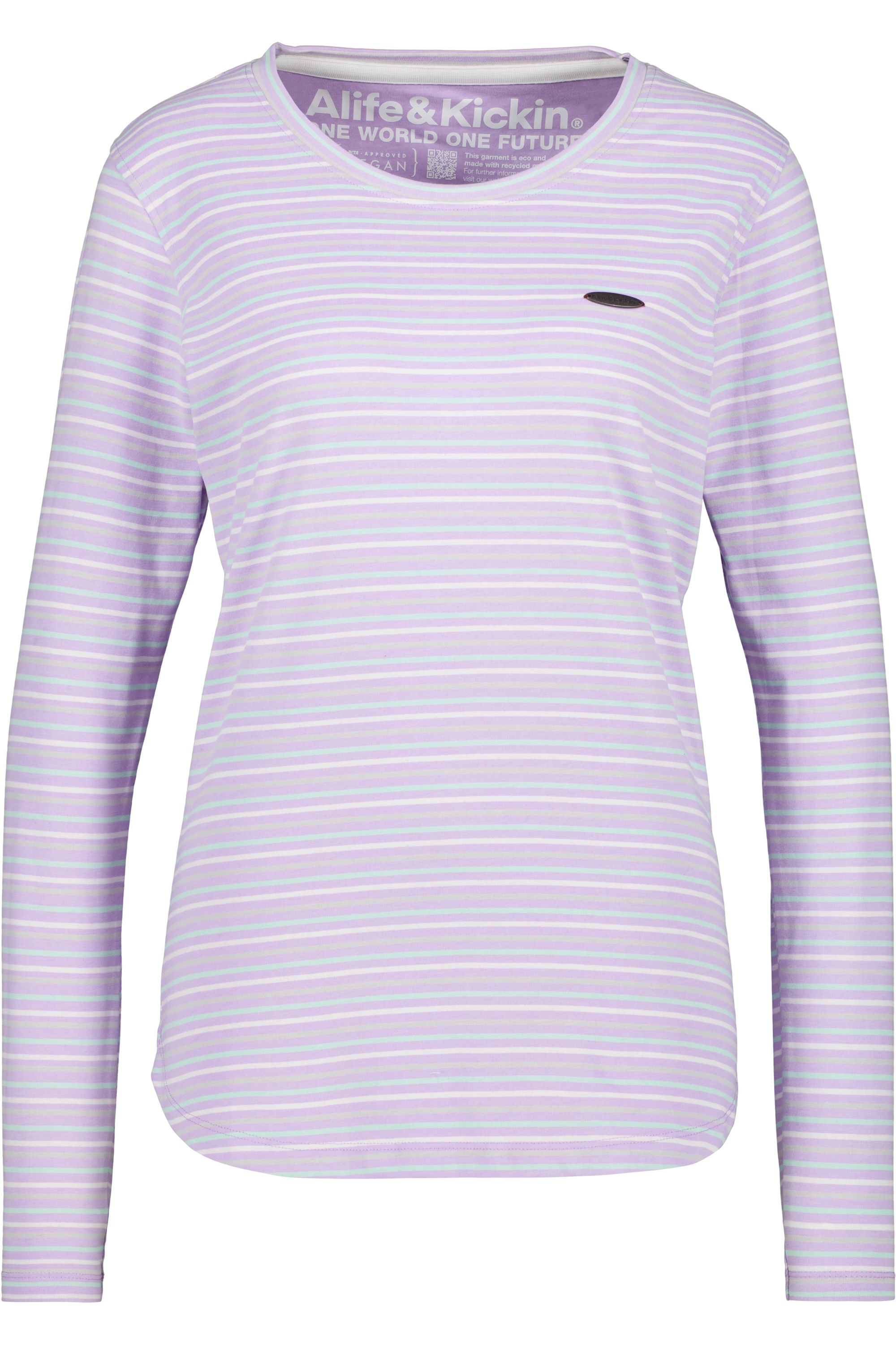 Лонгслив alife and kickin, Langarmshirt, Shirt LeaAK Z, цвет digital lavender