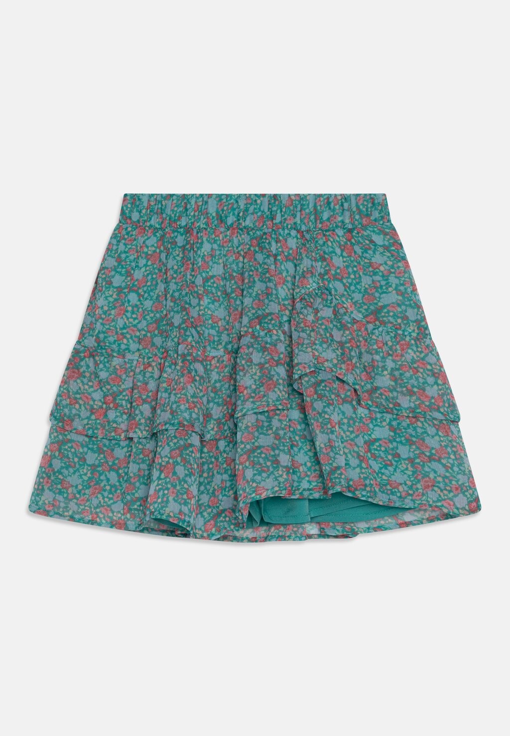 

Мини-юбка Ruffle Skirt Abercrombie & Fitch, цвет blue pattern