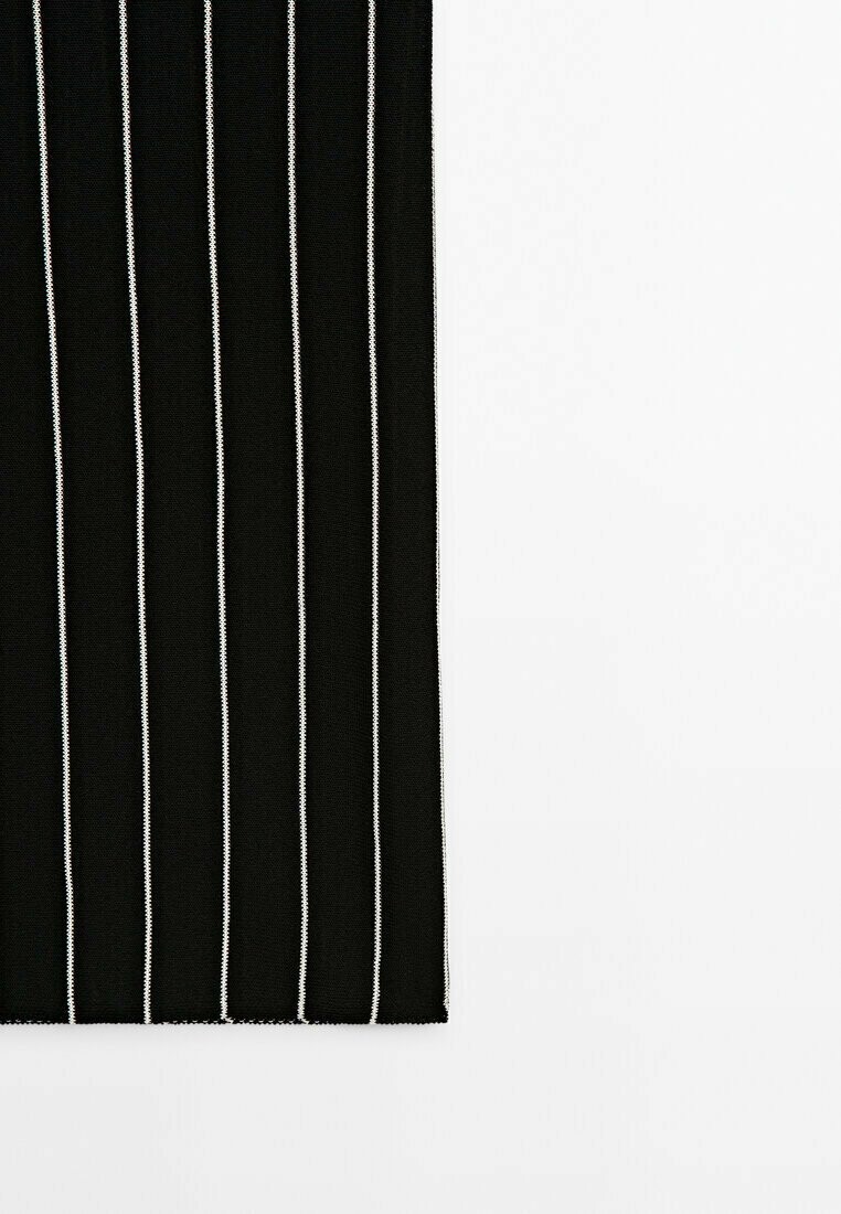

Юбка макси STRIPE Massimo Dutti, черный