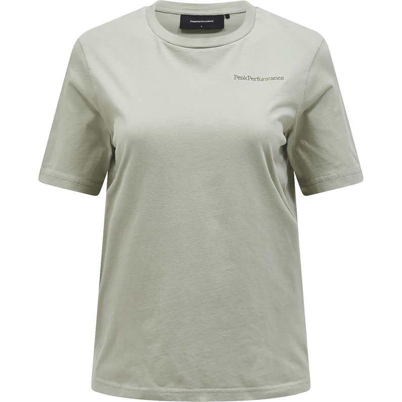 Женская оригинальная футболка с маленьким логотипом Peak Performance, зеленый