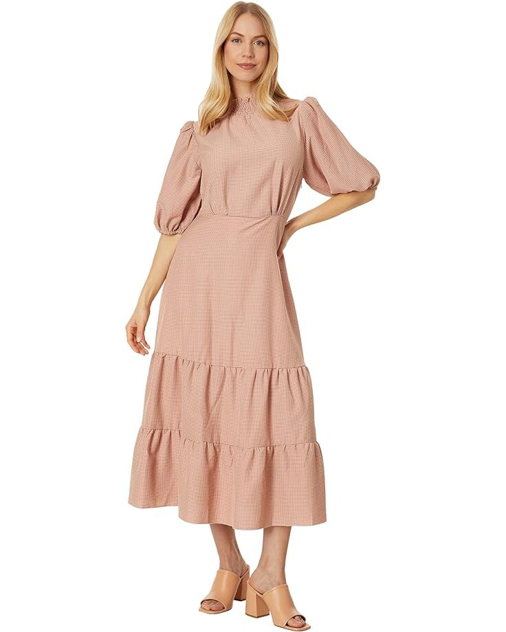 

Платье LITTLE MISTRESS Summer Gingham Tiered Midaxi, цвет Coral Rose