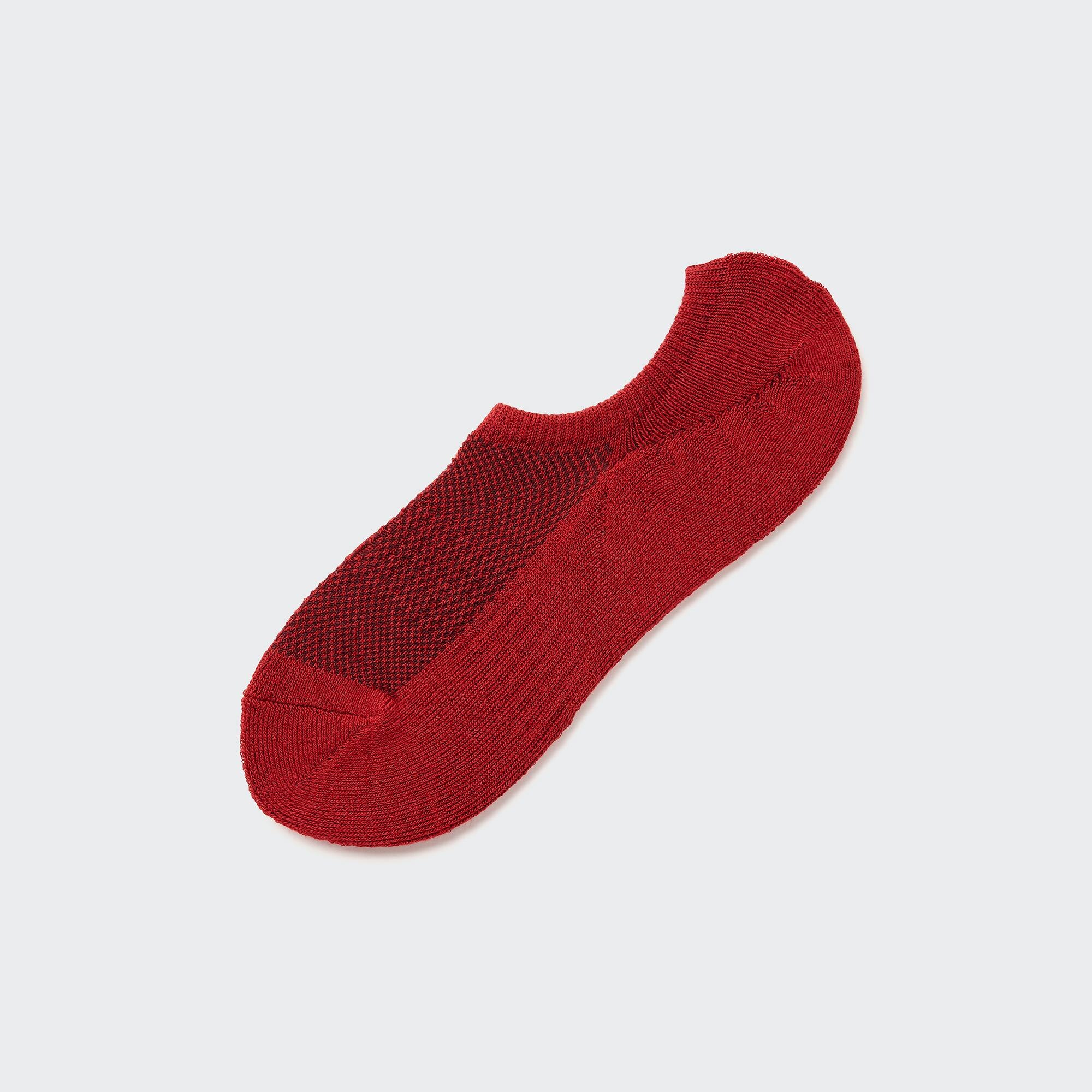 Низкие носки с ворсом Uniqlo, красный