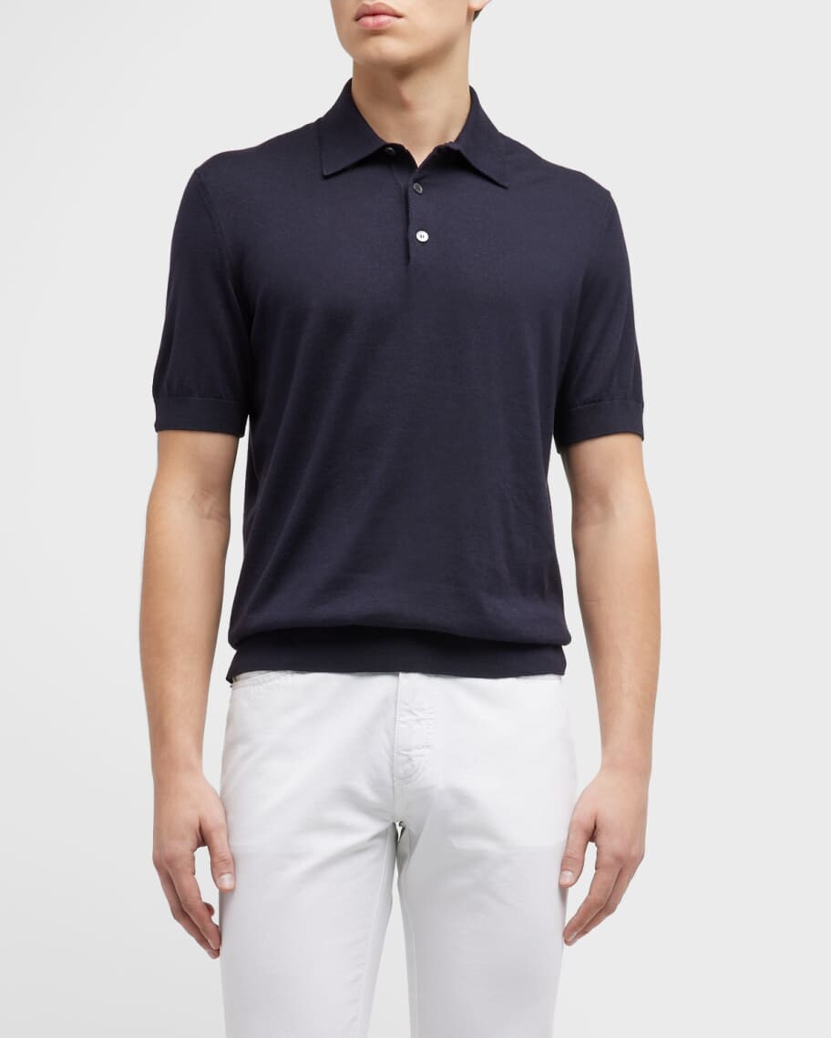 

Мужская рубашка поло из хлопка и кашемира ZEGNA