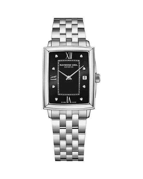 

Часы Toccata с бриллиантовым браслетом, 23 x 28 мм Raymond Weil, цвет Black