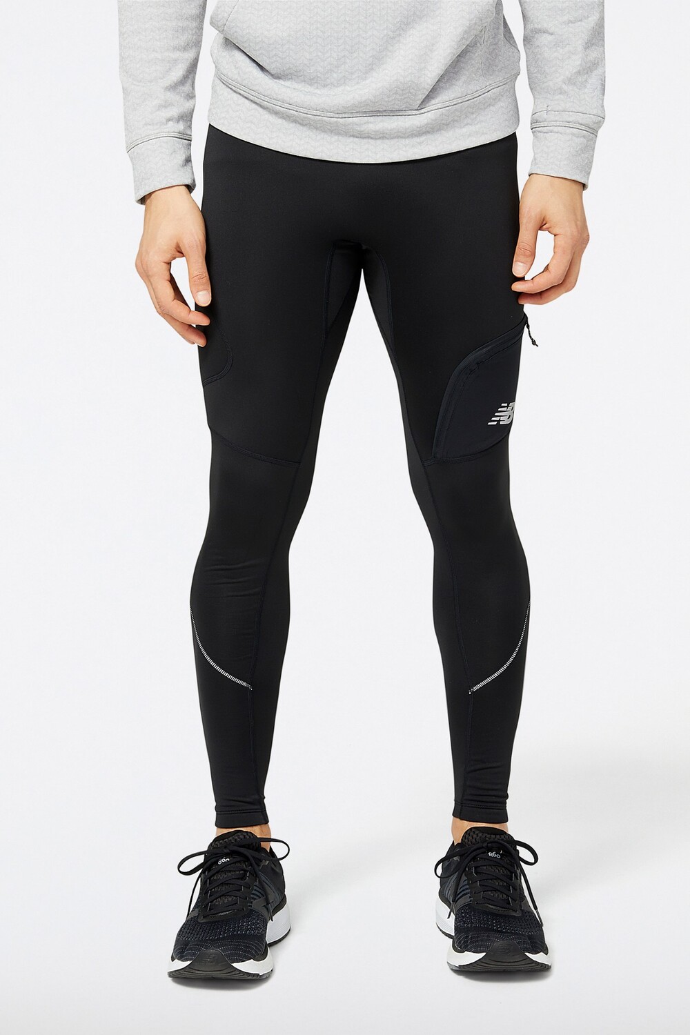 

Утепленные тайтсы для бега Impact – мужские New Balance, черный