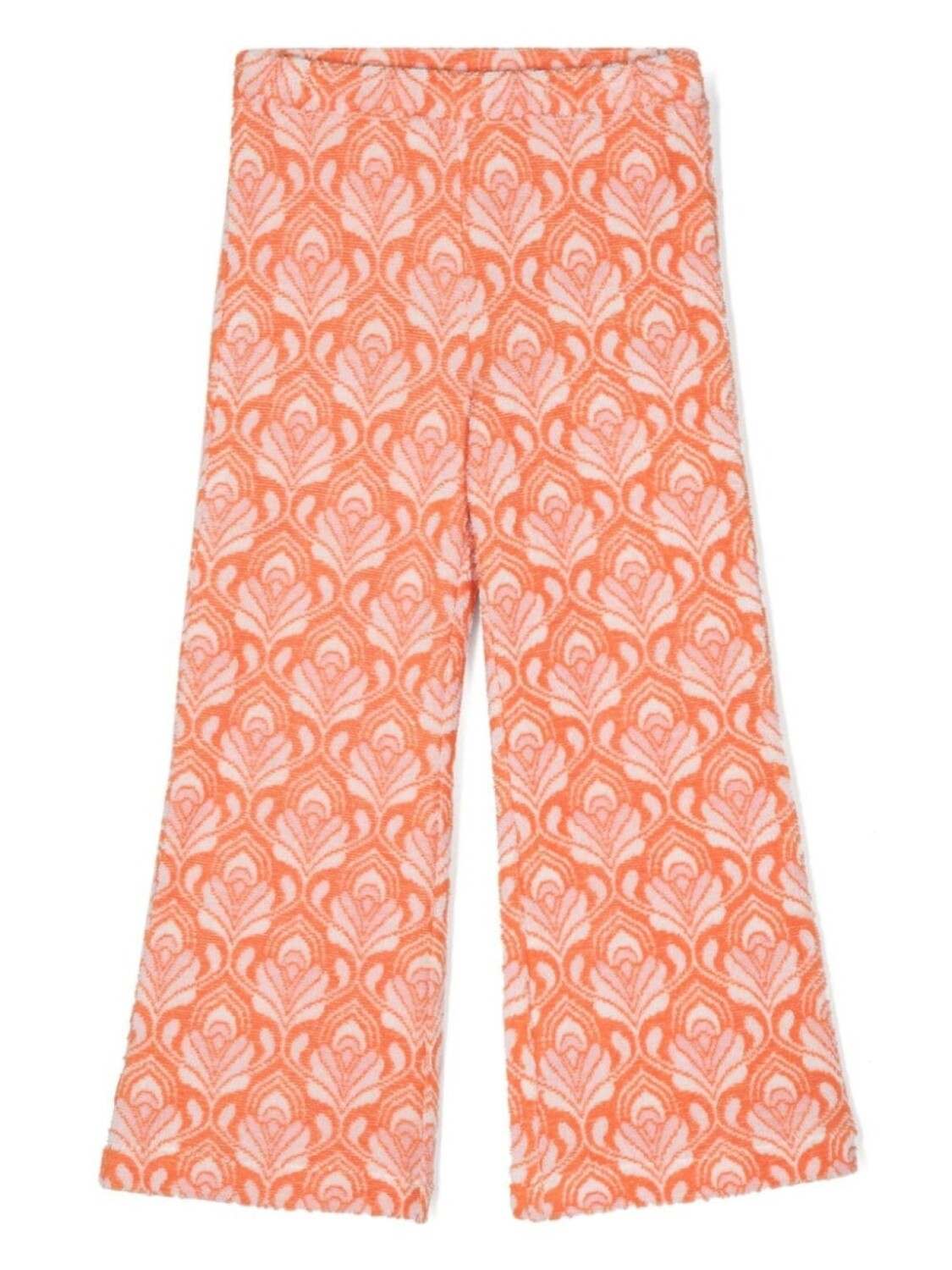 

Etro махровые брюки с узором, оранжевый