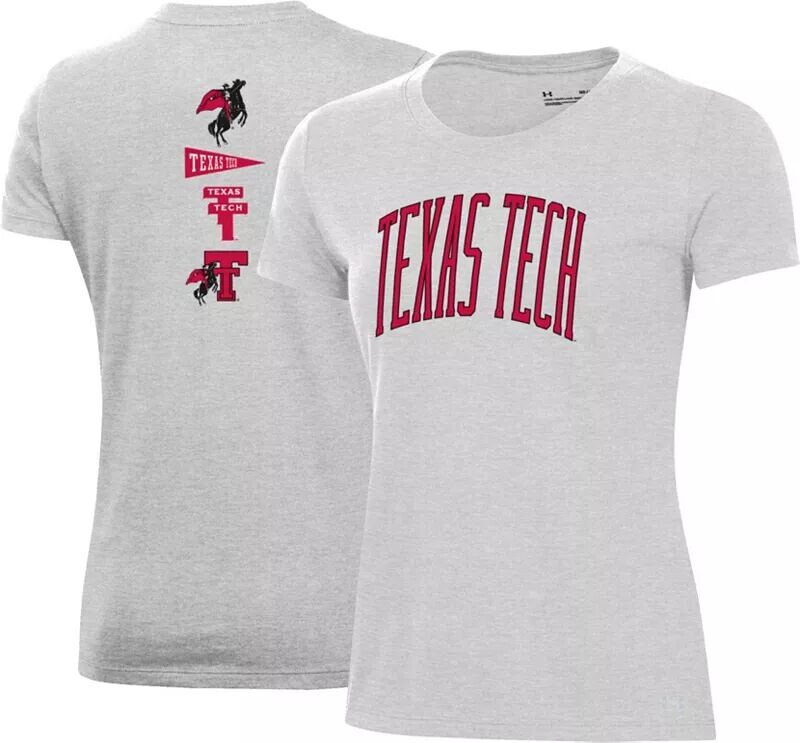 

Женская футболка Under Armour Texas Tech Red Raiders Silver Heather Pennant