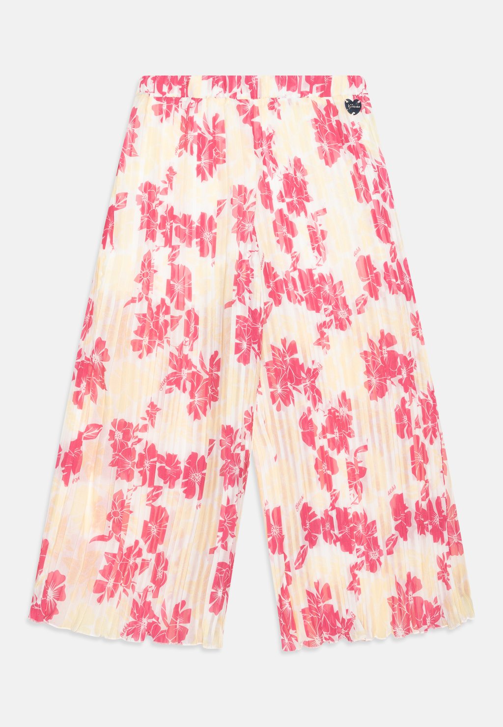 

Брюки JUNIOR CHIFFON PLEATED PALAZZO PANTS Guess, цвет pink/multi-coloured