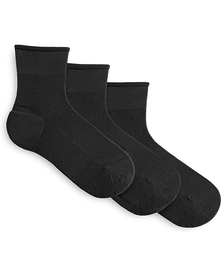 цена Носки HUE Sporty Shortie Sneaker Sock 3 Pair Pack, цвет Black/Black/Black