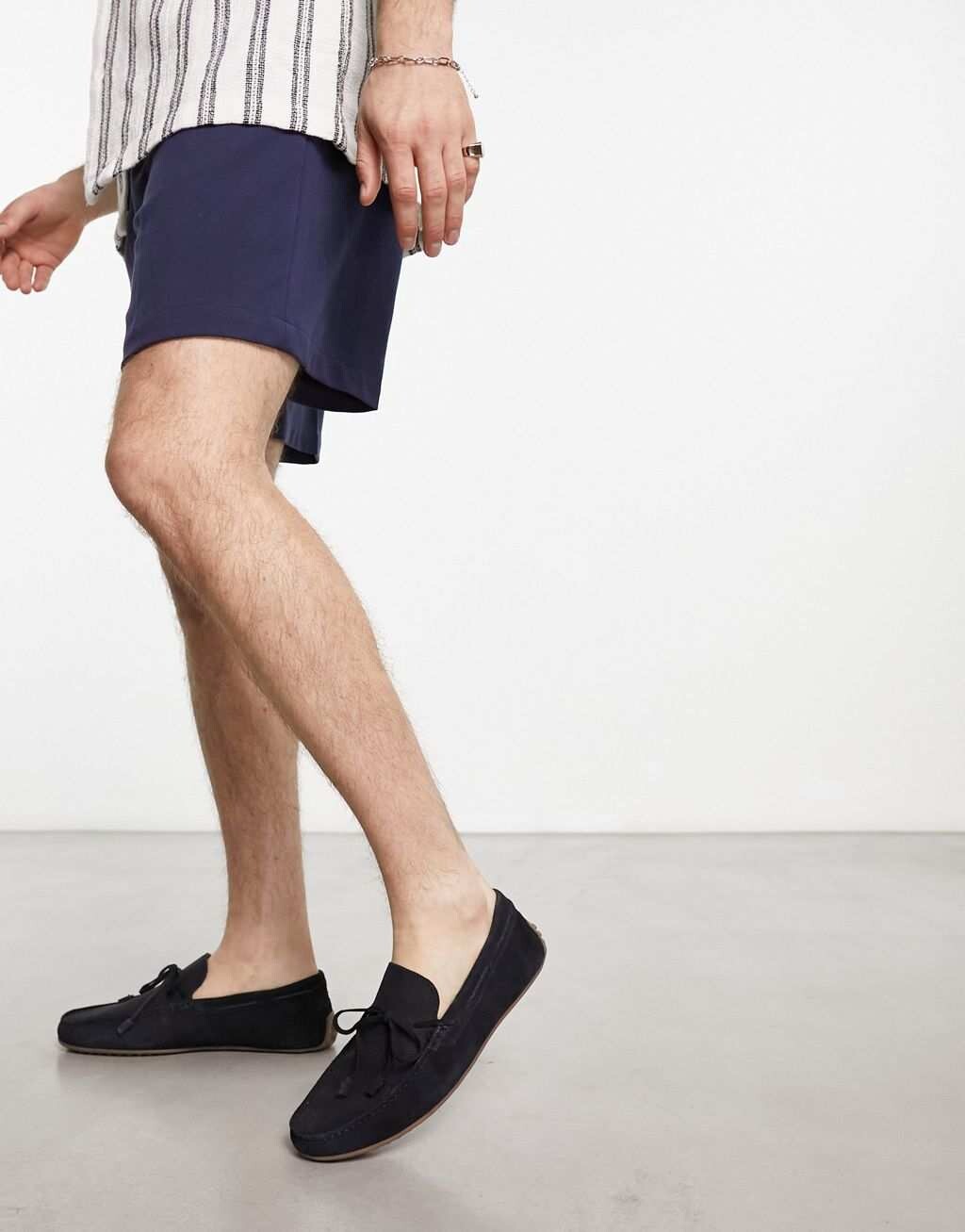 

Темно-синие замшевые драйверы ASOS DESIGN, Синий