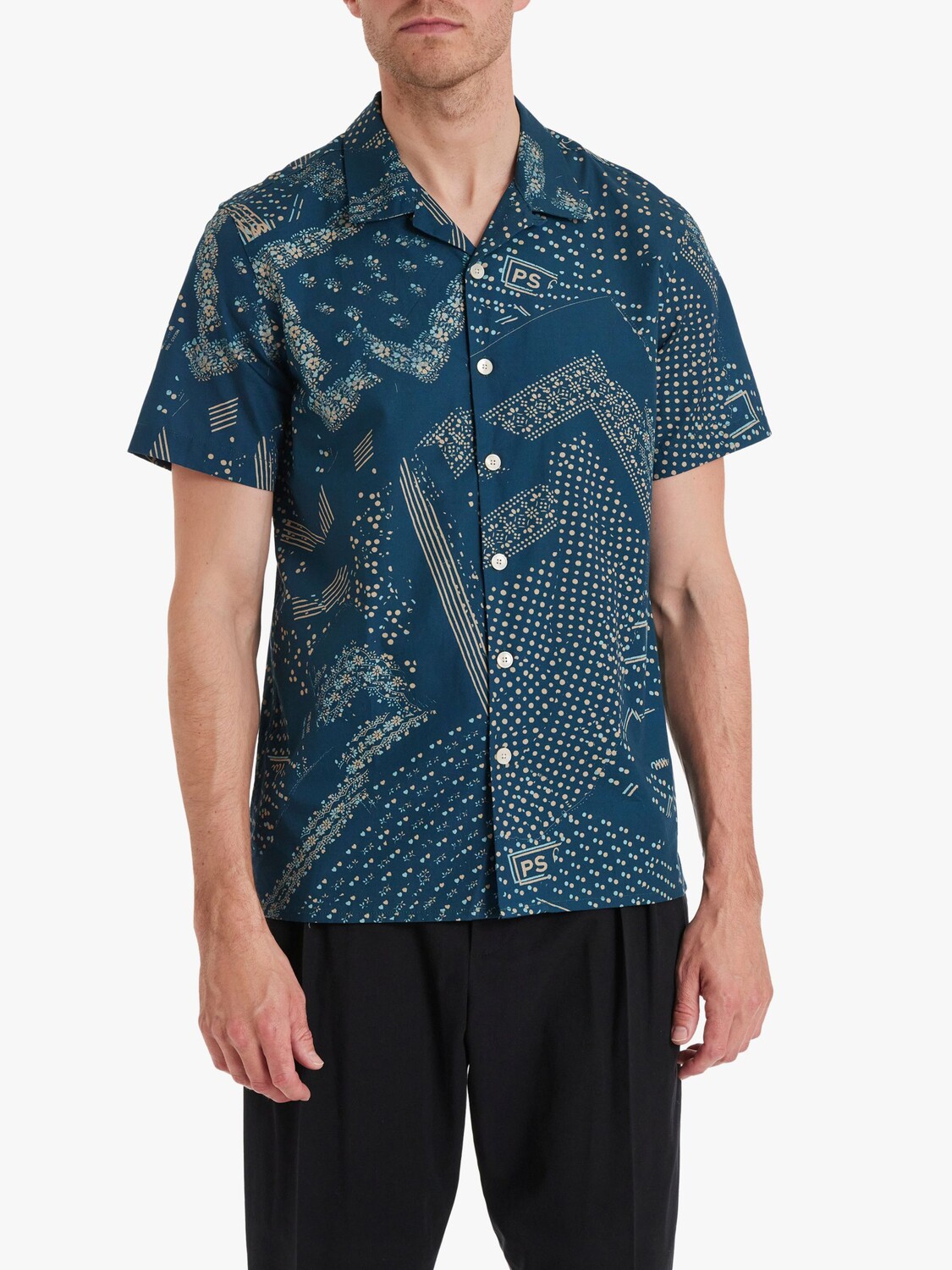 

Рубашка с коротким рукавом и банданой Paul Smith, синяя
