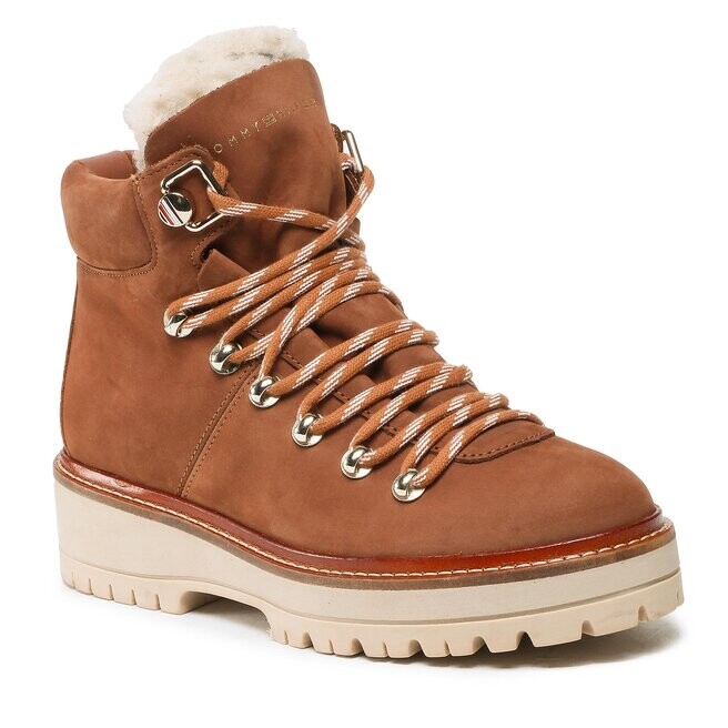 

Ботинки Tommy Hilfiger LeatherOutdoor Flat, коричневый