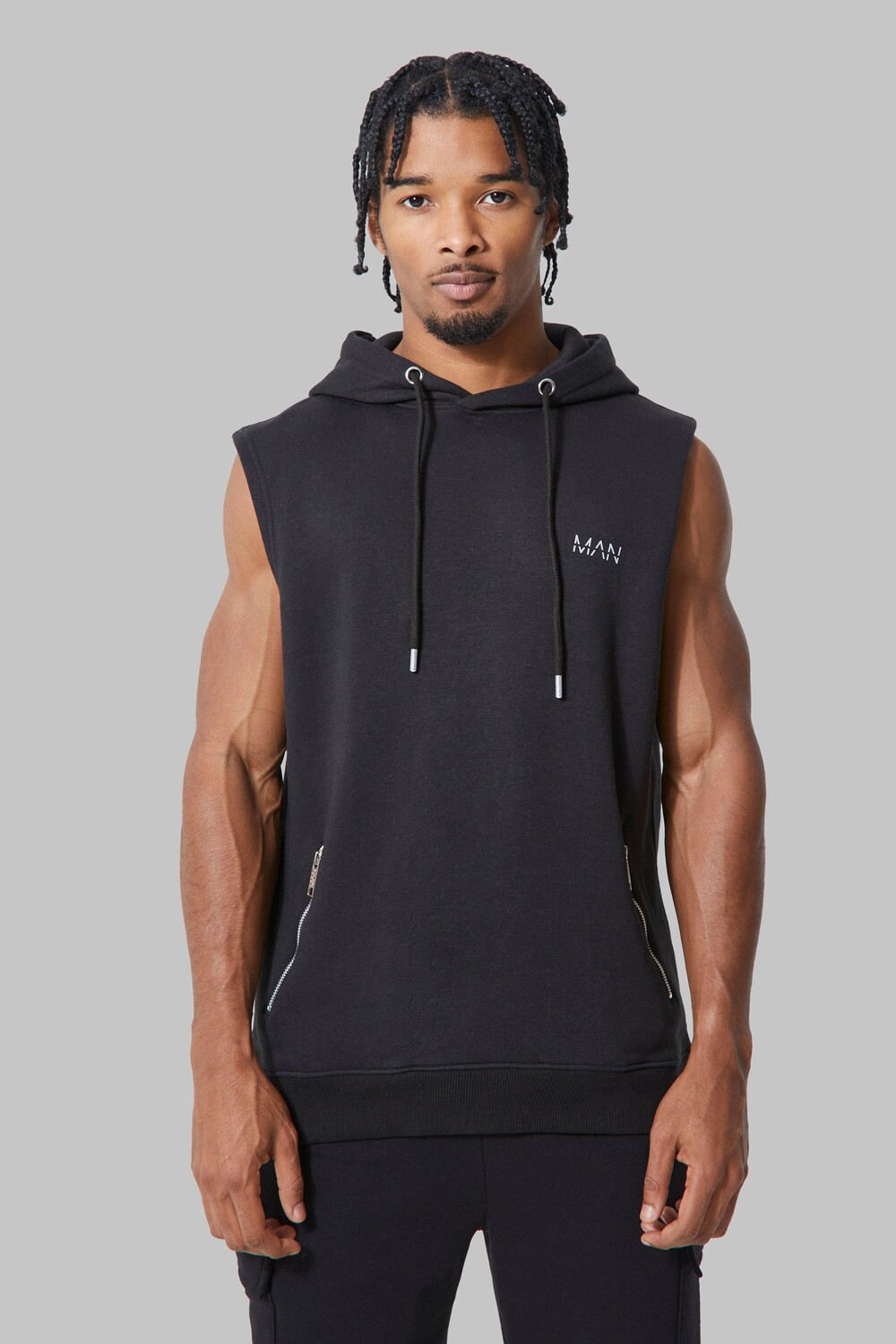 

Худи active gym без рукавов для gym Boohoo, черный