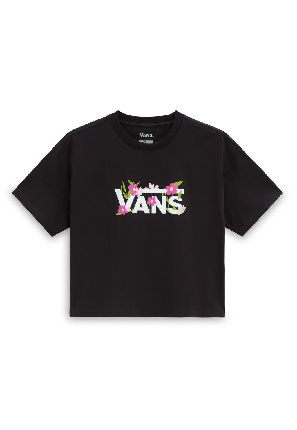 

Футболка с принтом Fleurs Vans, черный
