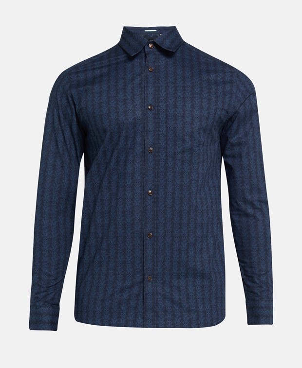 

Рубашка с длинными рукавами – удобная посадка Ted Baker, темно-синий