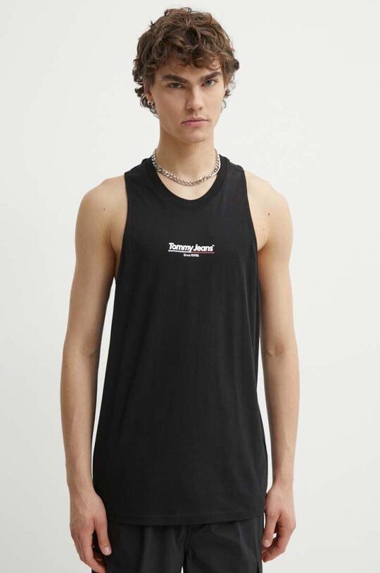 

Хлопковая футболка Tommy Jeans, черный