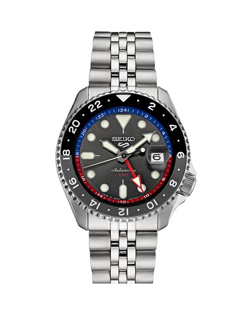 5 Спортивные часы GMT, 43 мм Seiko Watch, цвет Black