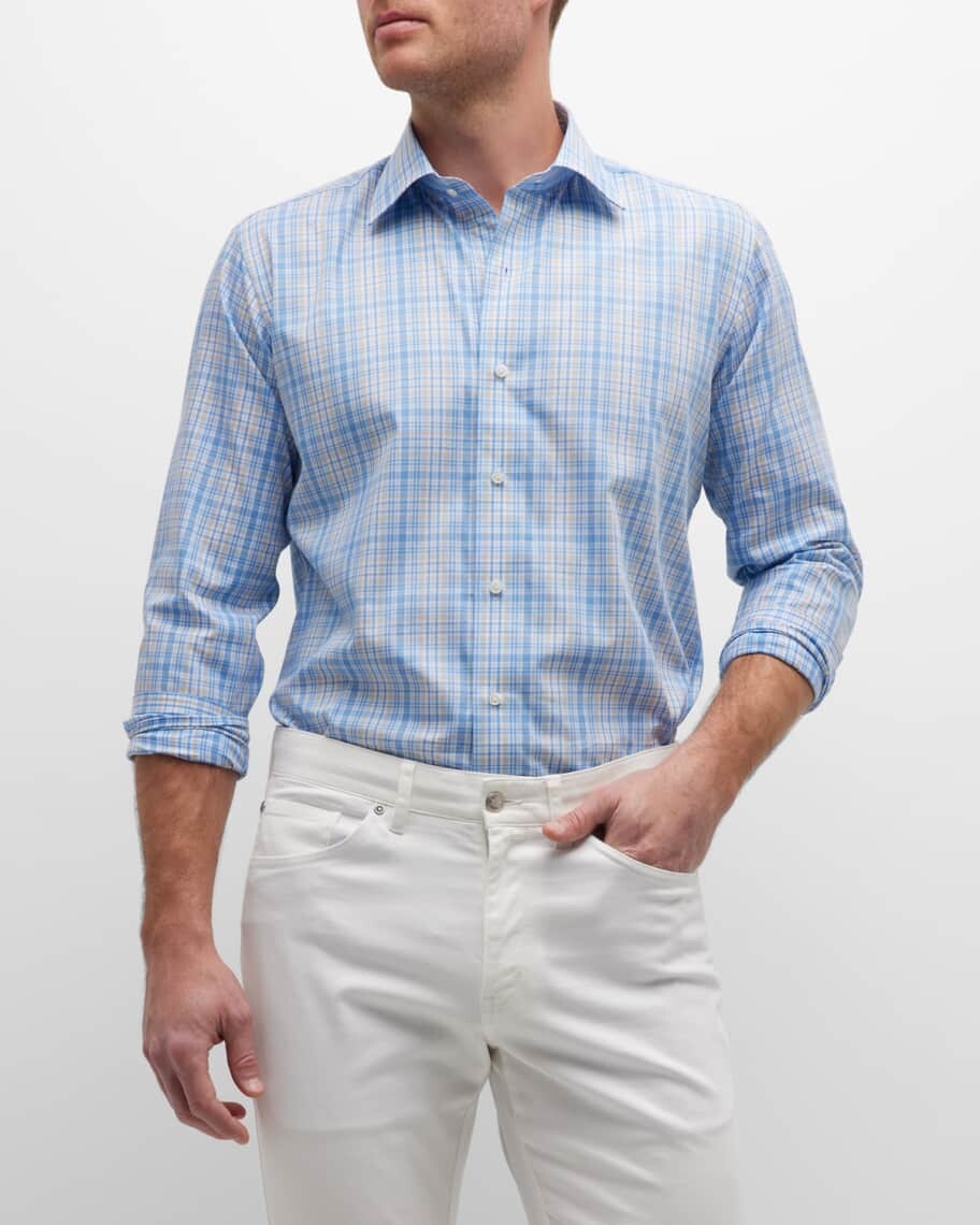 

Мужская хлопковая спортивная рубашка Beechers Peter Millar