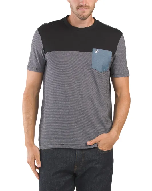 

Футболка с торцевым блоком Original Penguin, черный