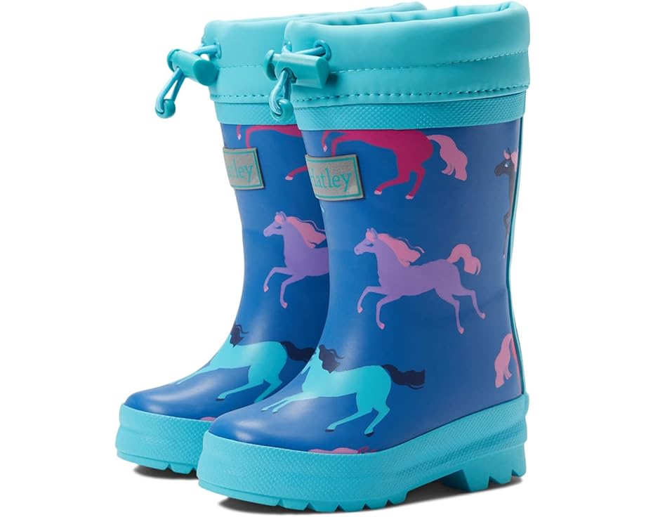 цена Ботинки Hatley Prancing Horses Sherpa Lined Rain Boots), синий