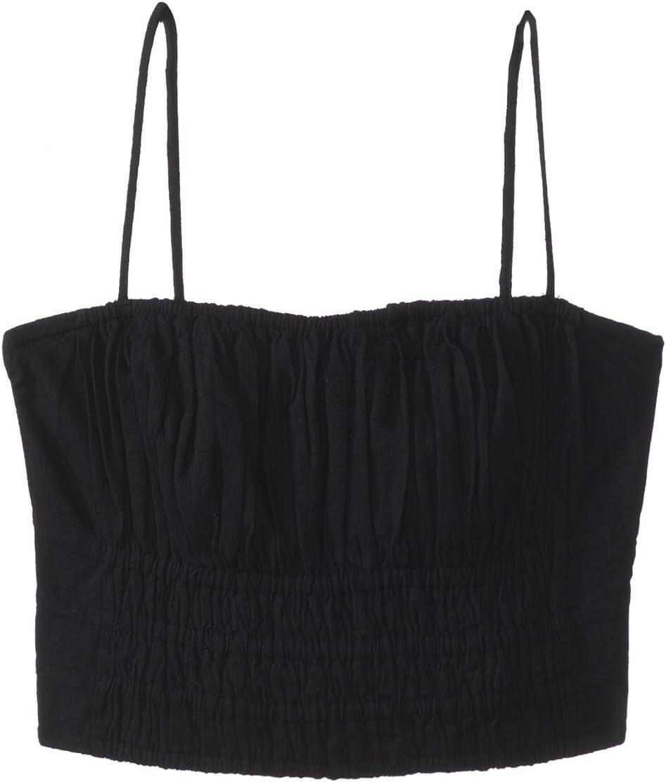 

Топ Scrunchie Cami Set Top Abercrombie & Fitch, черный