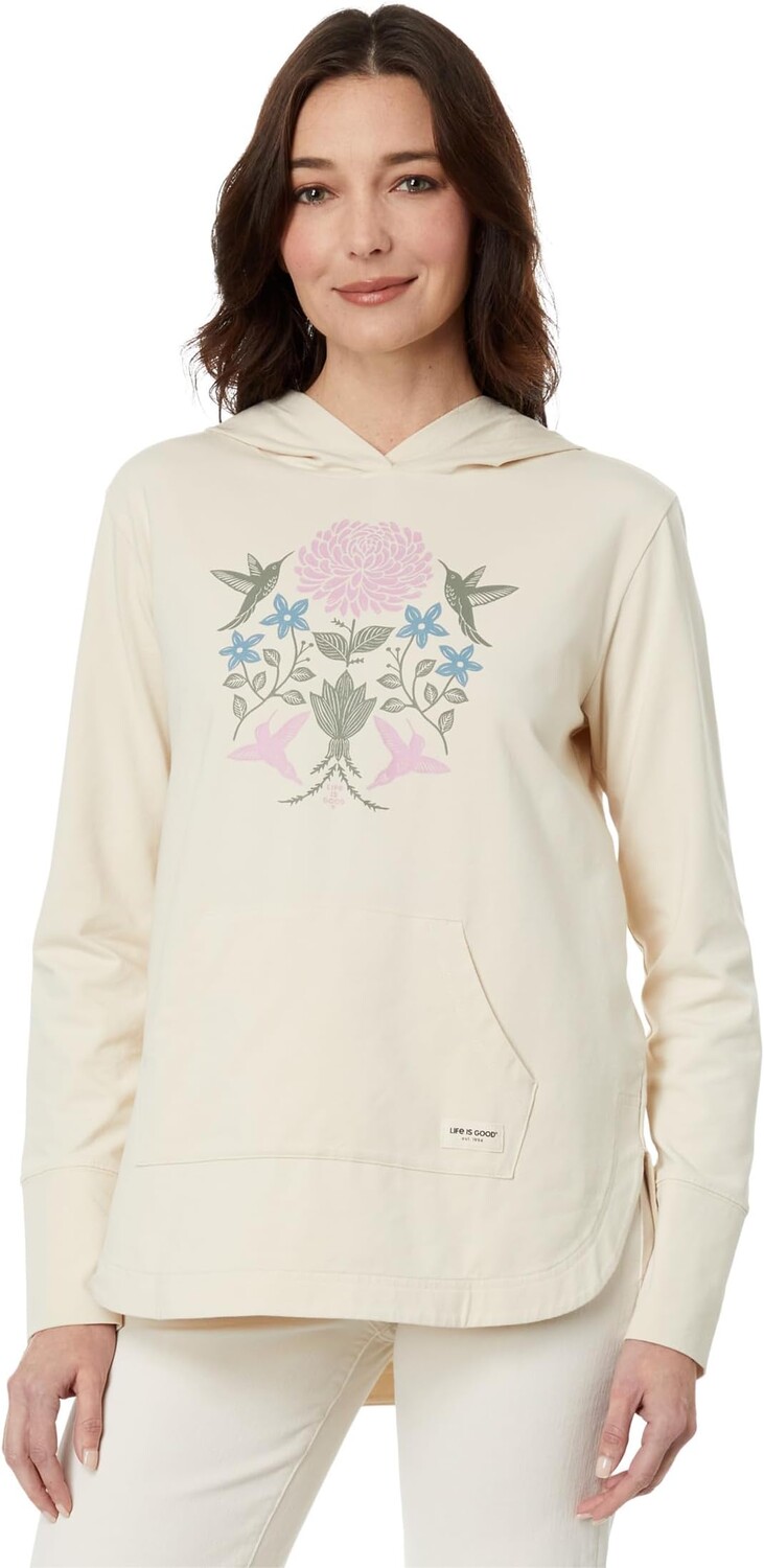 

Толстовка Hummingbirds Mirror Crusher-Flex Hoodie Tunic Life is Good, цвет Putty White