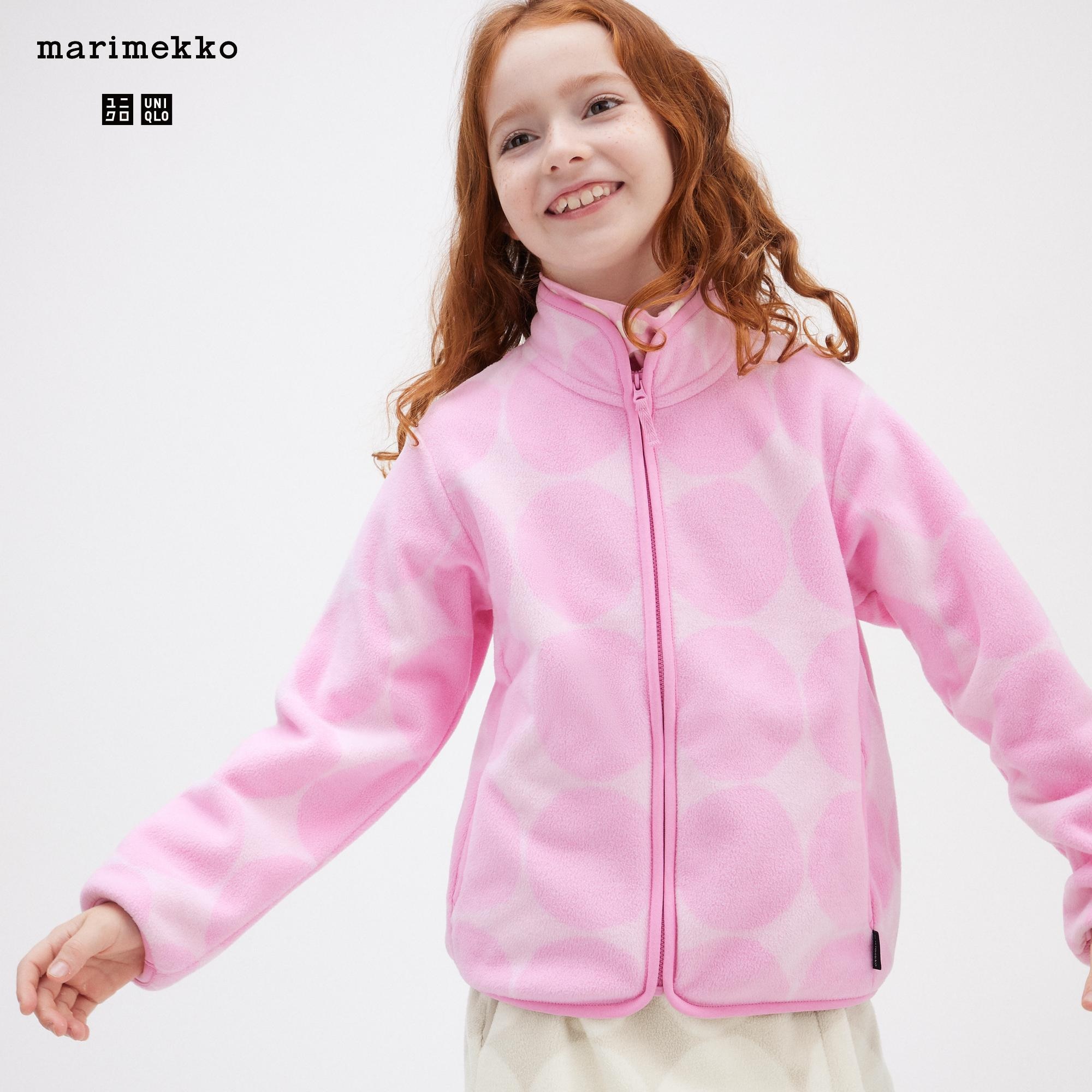 Кофта Uniqlo детская флисовая на молнии, розовый флисовая куртка uniqlo kids на молнии розовый