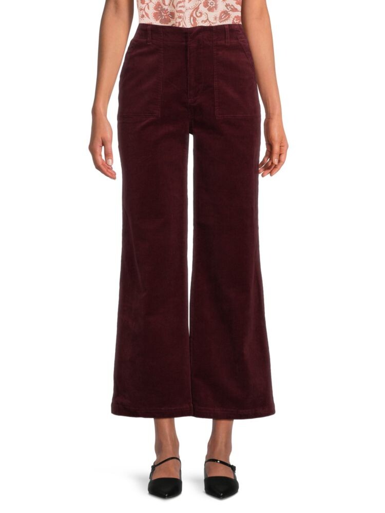 

Бархатные брюки Bootcut Nanette Nanette Lepore, цвет Wine