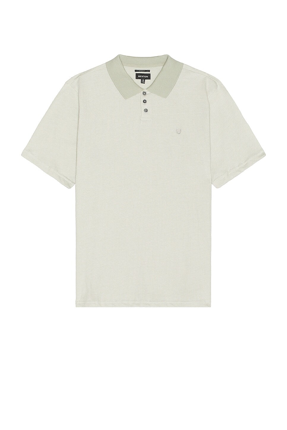 

Поло Brixton Shield, цвет Mineral Grey & Off White