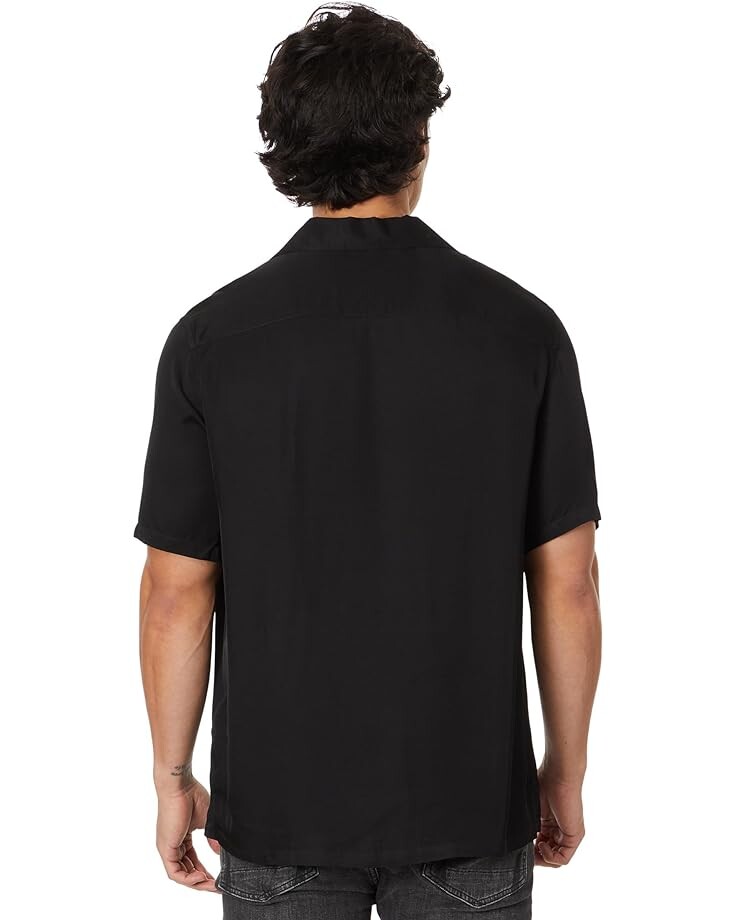 

Рубашка AllSaints Runaway Short Sleeve Shirt, цвет Jet Black