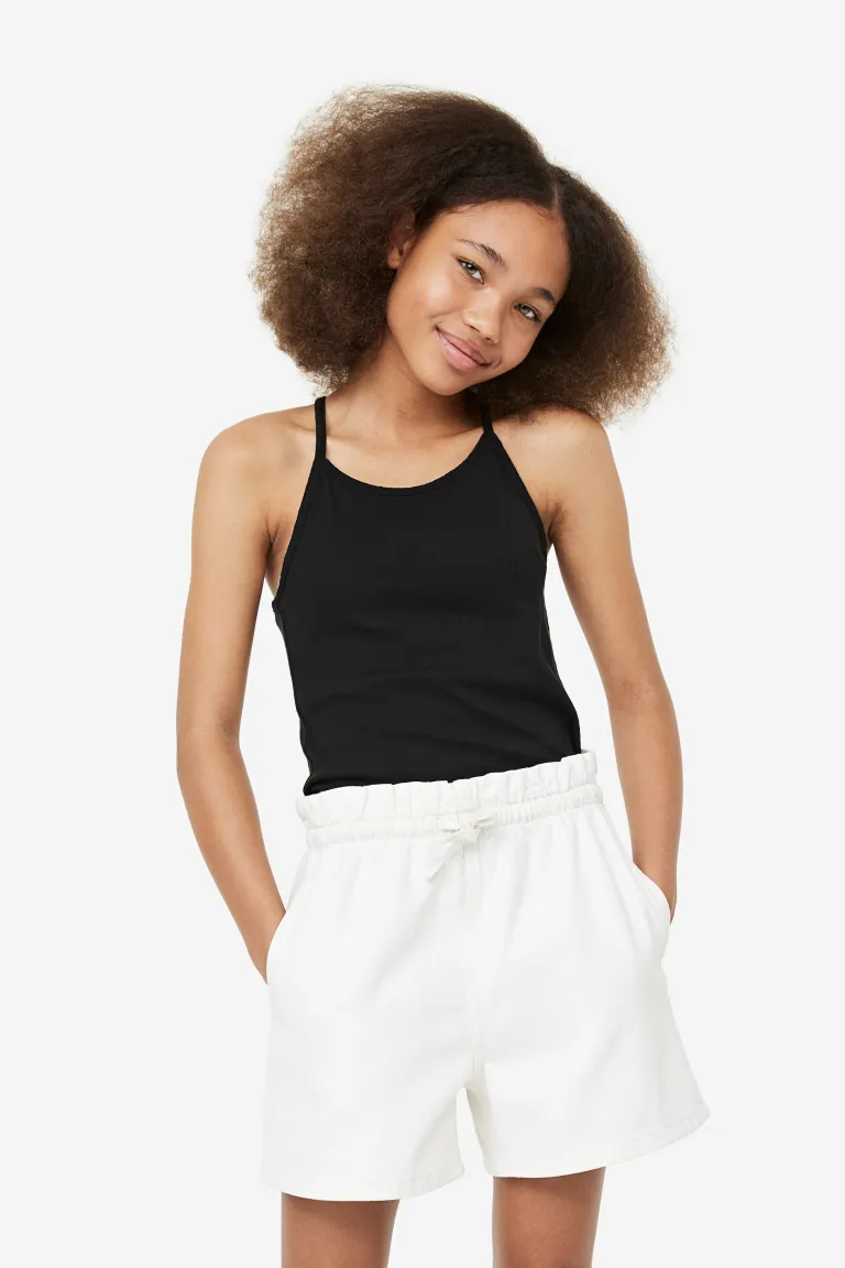 

Джинсовые шорты без застежки H&M, белый