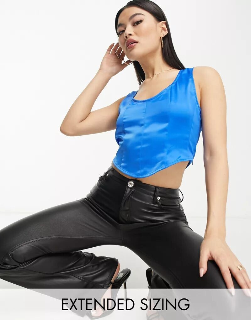 

Синий корсетный топ Vero Moda x Joann Van Den Herik