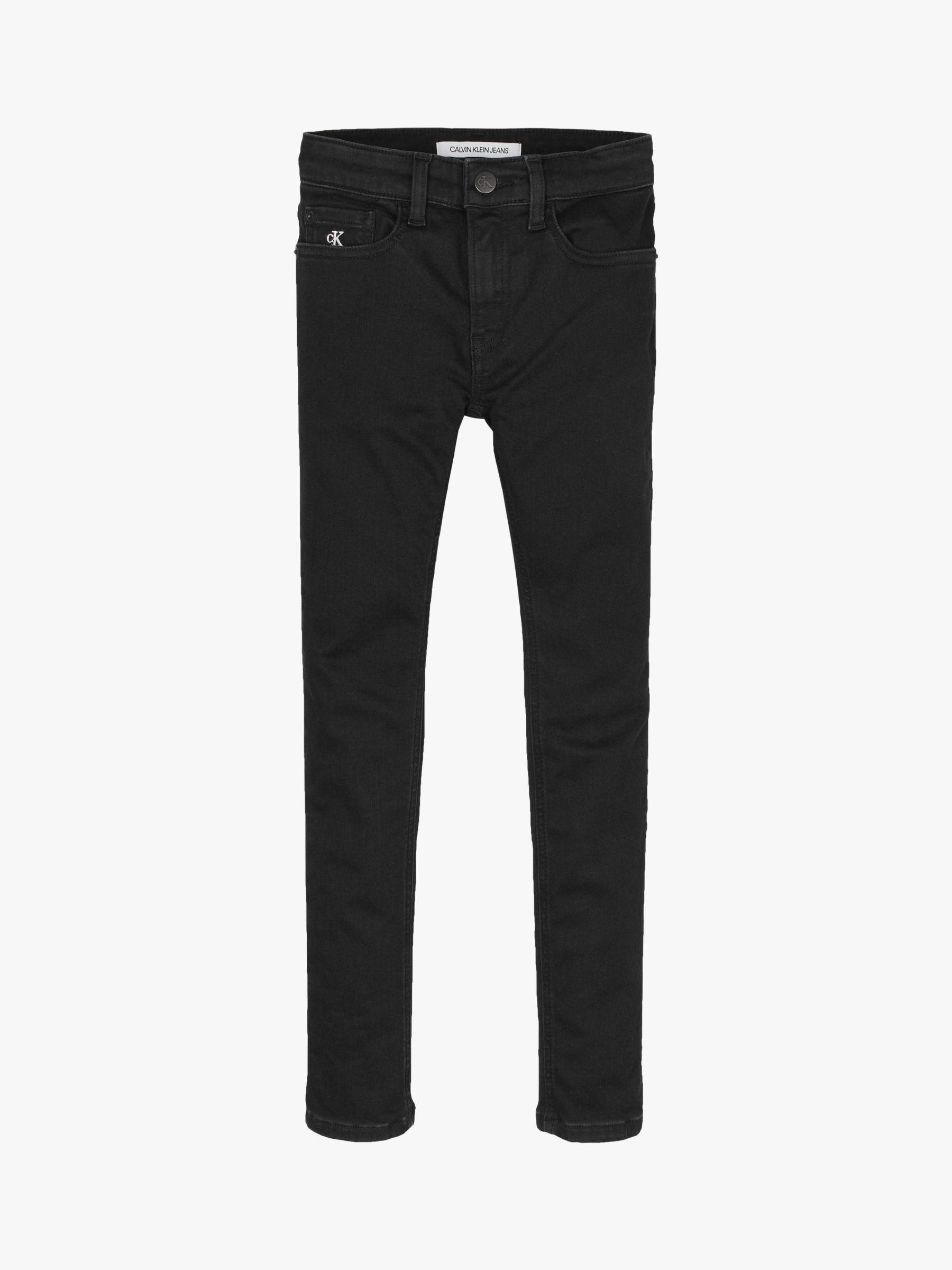 Джинсы скинни для мальчиков из денима Calvin Klein, чистый черный джинсы ostin темные 44 размер