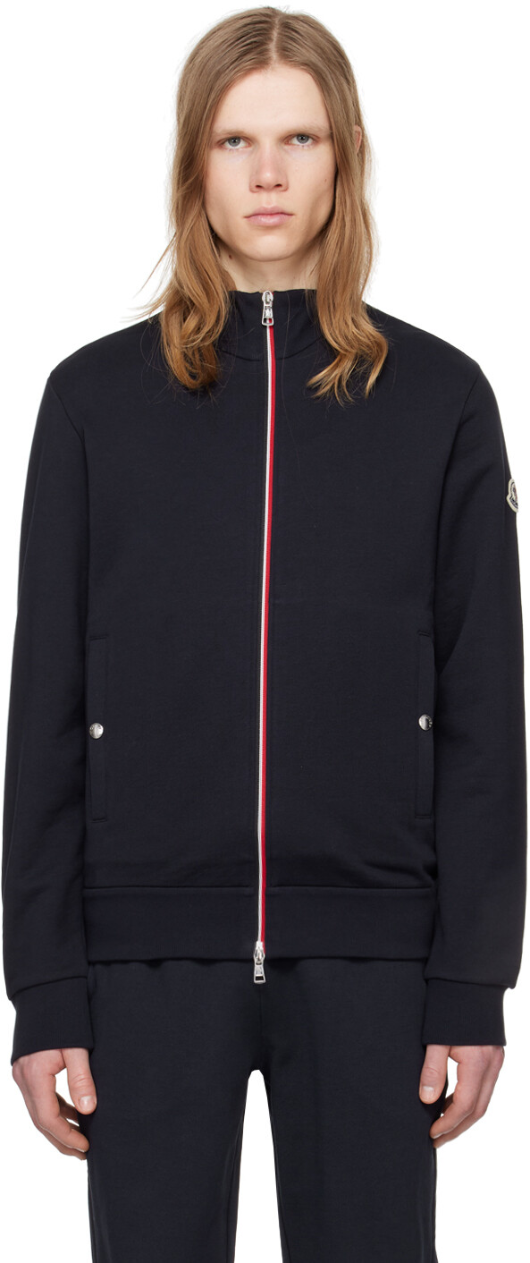 

Темно-синяя толстовка на молнии Moncler