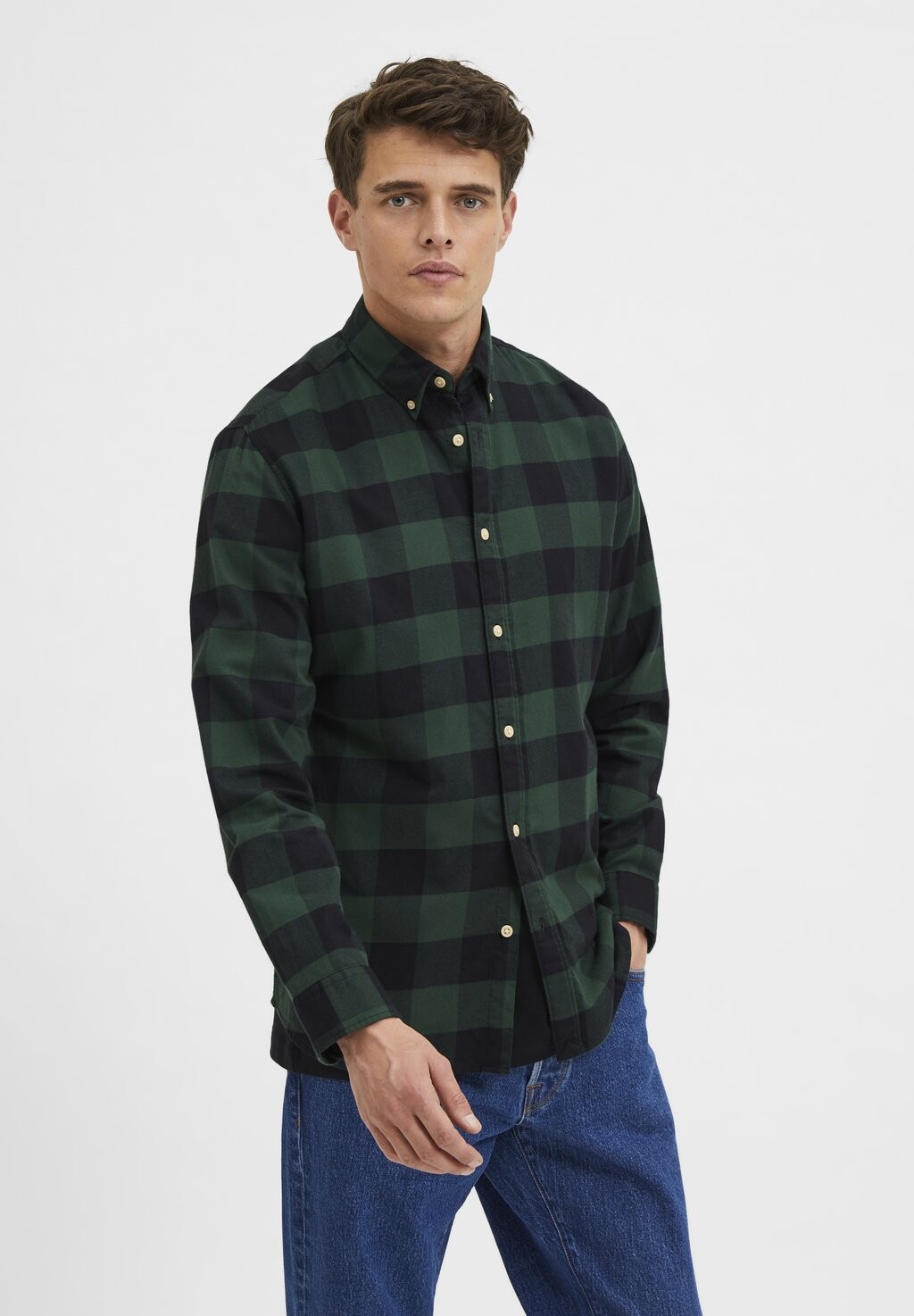 

Рубашка SLHSLIM NOOS Selected Homme, бирюзовый