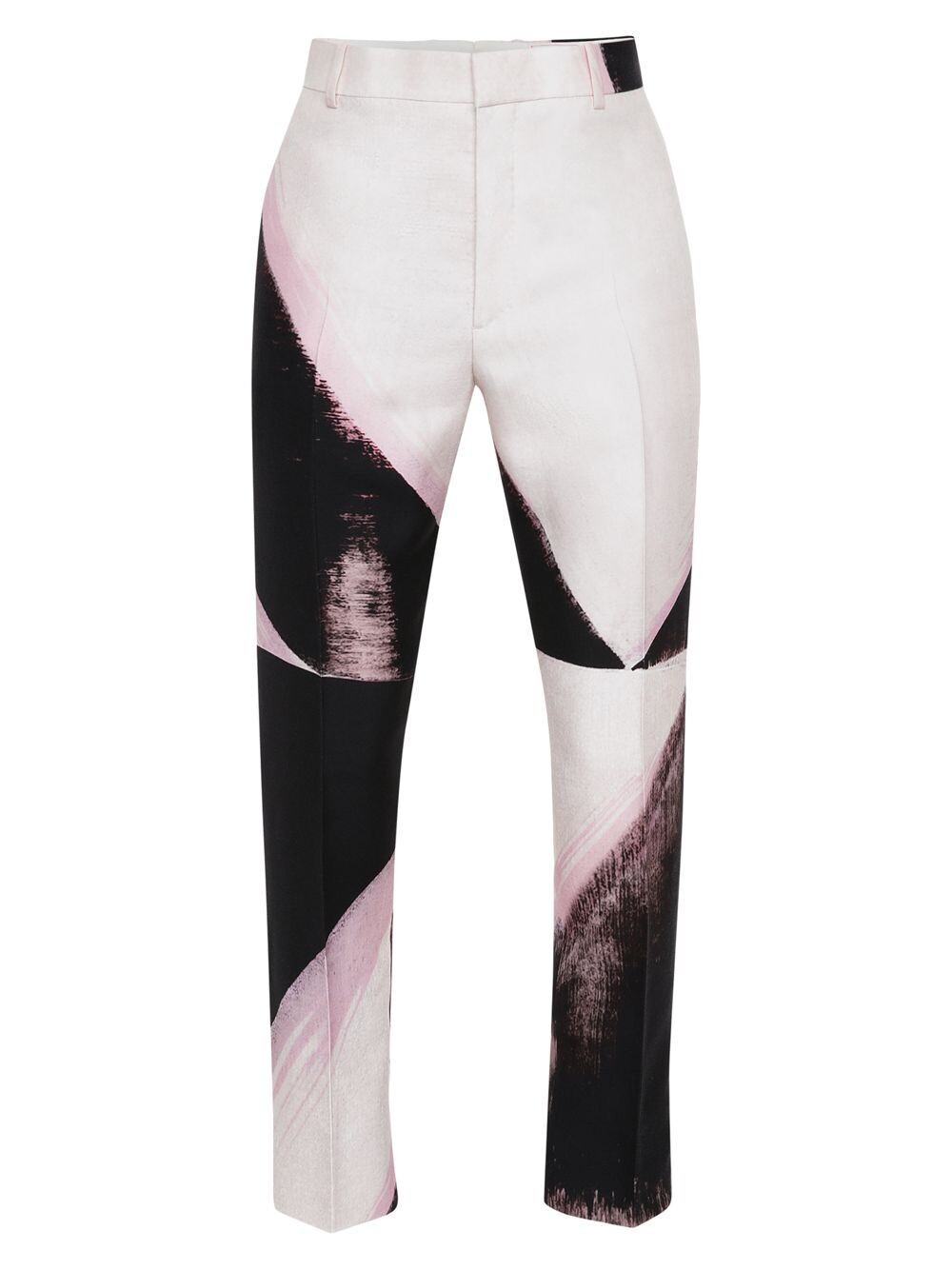 

Сигаретные расписные брюки Alexander McQueen, белый