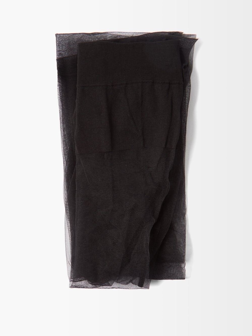 

Колготки с монограммой, украшенные кристаллами Saint Laurent, черный
