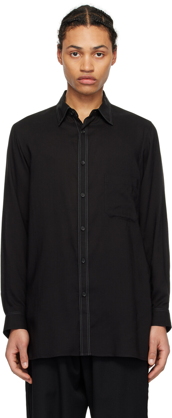 

Черная рубашка на пуговицах Y'S For Men, цвет Black